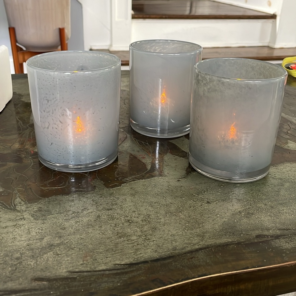 Mouth-Blown Candle Holder NEW with tags
